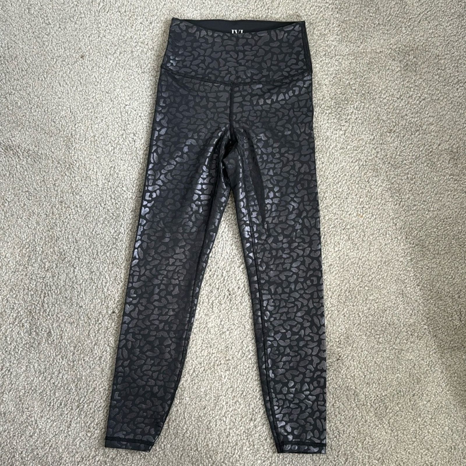 Other IVL Collective Chi Chi leggings black on black leopard print Size 26" / US 2 / IT 38 - 2 Thumbnail