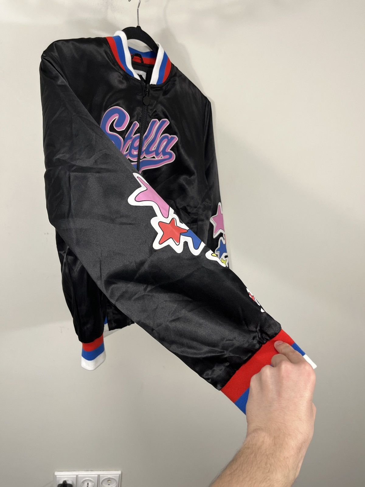Other Stella McCartney Women’s Big Logo Black Luxury Bomber Jacket Size XS / US 0-2 / IT 36-38 - 12 Thumbnail