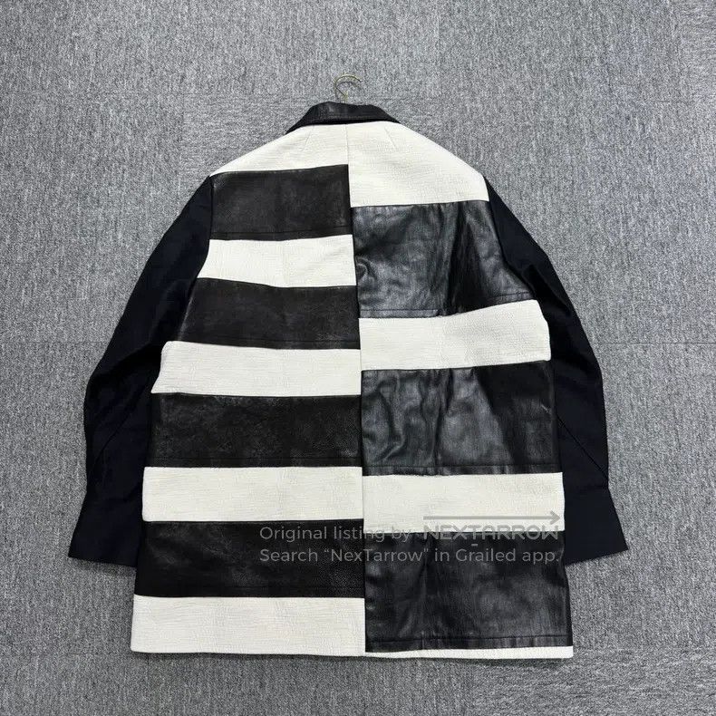 Rick Owens Rick Owens Black and white color-block lined down jacket Size US M / EU 48-50 / 2 - 2 Thumbnail