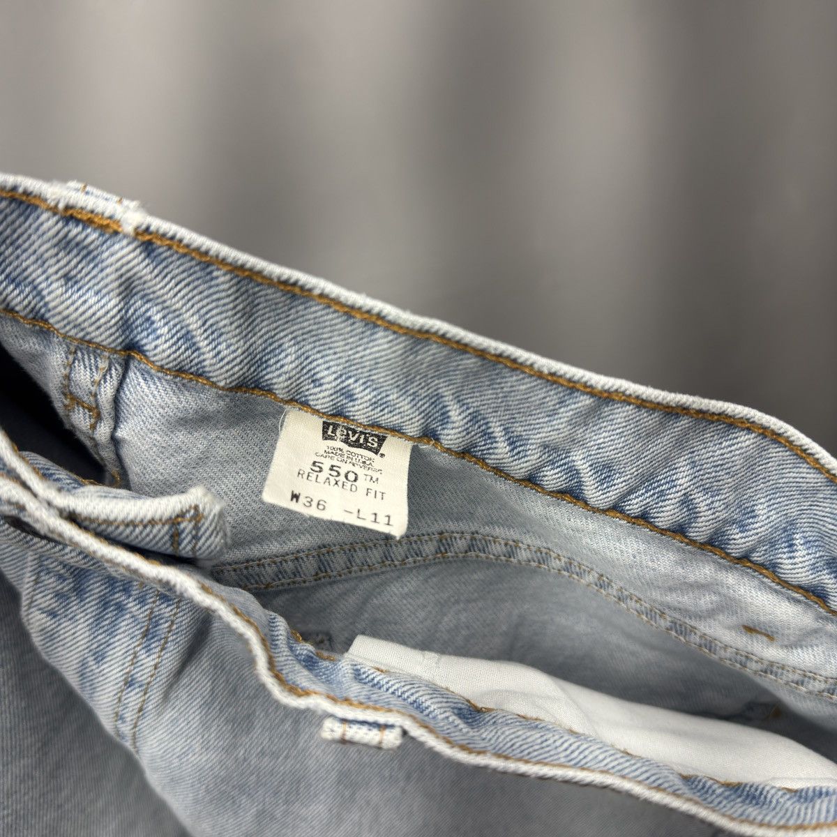 Levi's 90s Levi's 550 Faded Denim Jean Shorts ERD Grunge Chrome Size US 36 / EU 52 - 4 Thumbnail