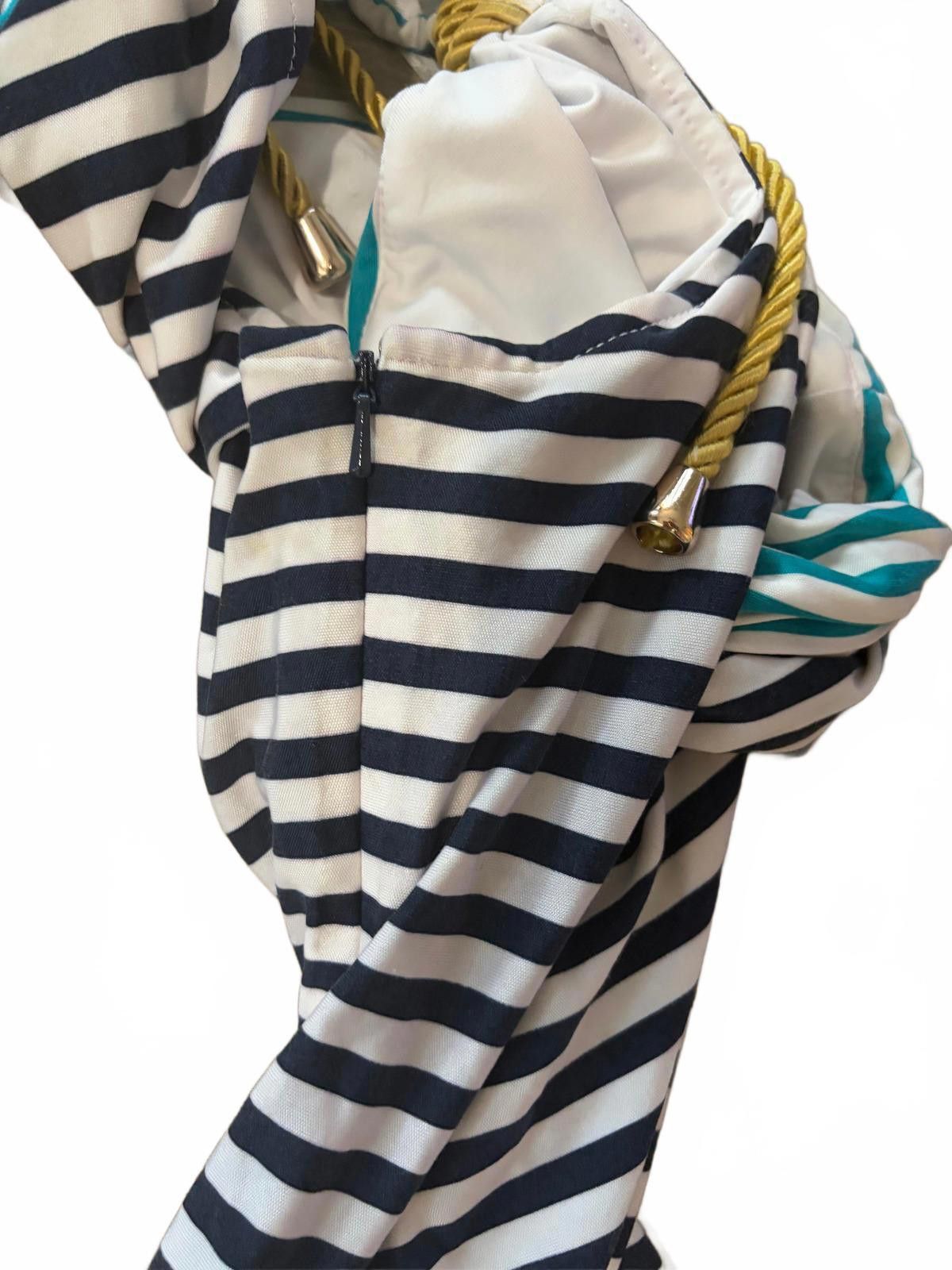 Other Etcetera Striped One-Shoulder Dress with Rope Detail sz S Size S / US 4 / IT 40 - 4 Thumbnail
