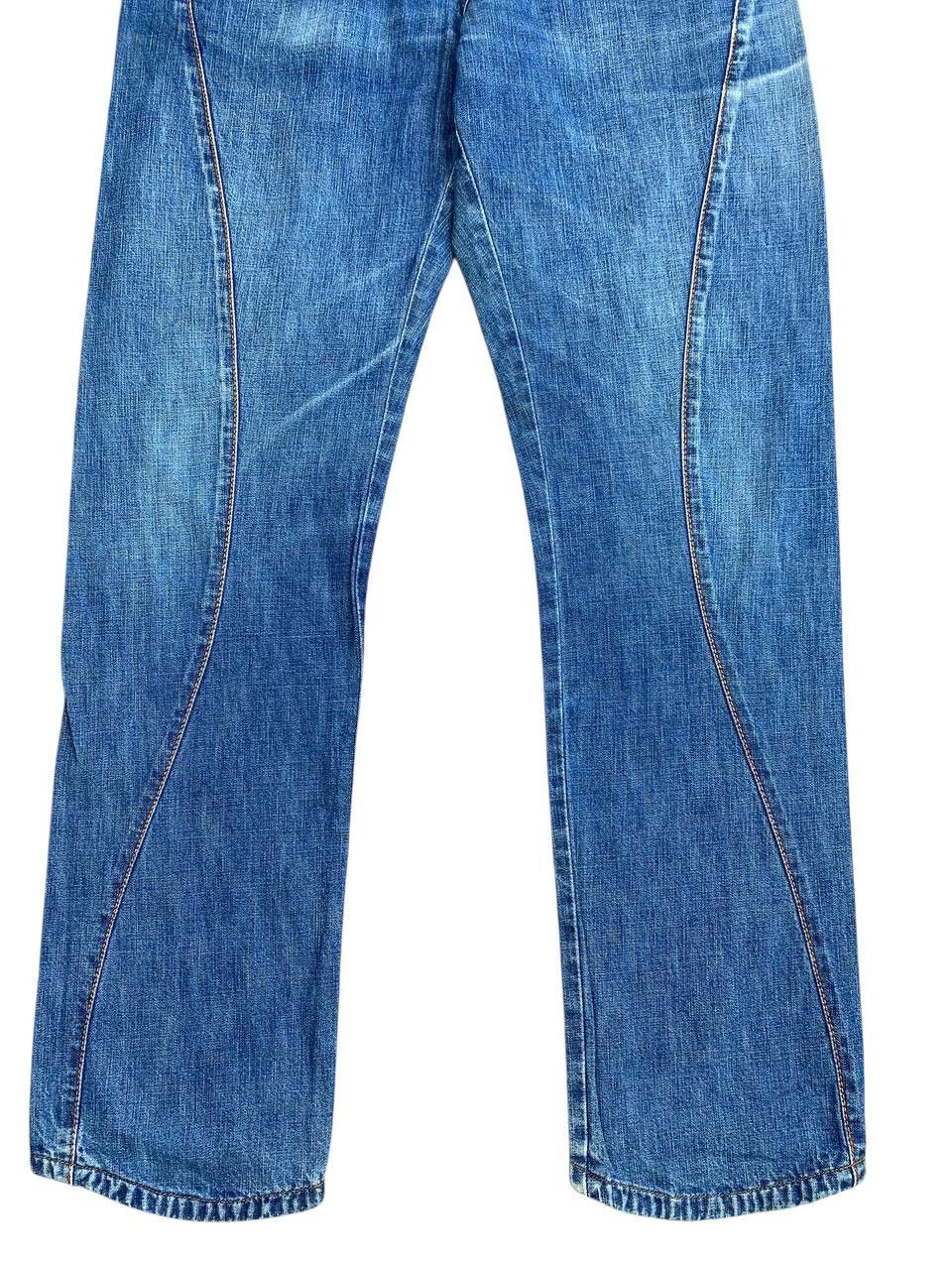 Walter Van Beirendonck W&LT Anatomical Curved Seam Slim Fit Washed Denim Size US 27 - 4 Thumbnail