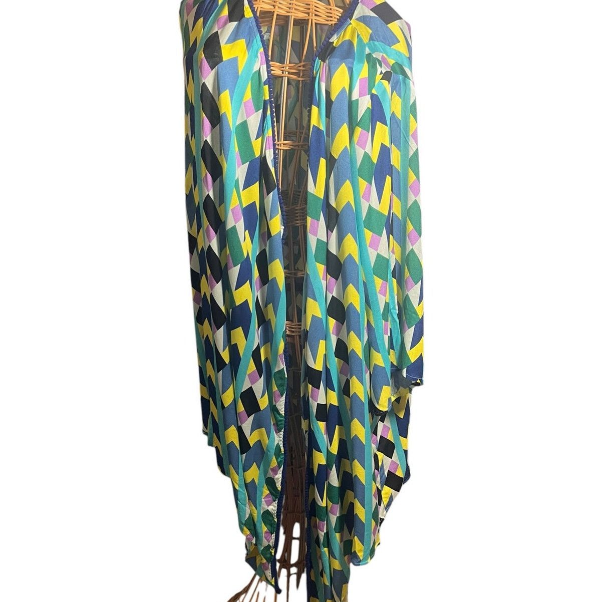 Other Curations Kimono Multi-Color Geometric Size Med-Large EUC Size M / US 6-8 / IT 42-44 - 2 Thumbnail