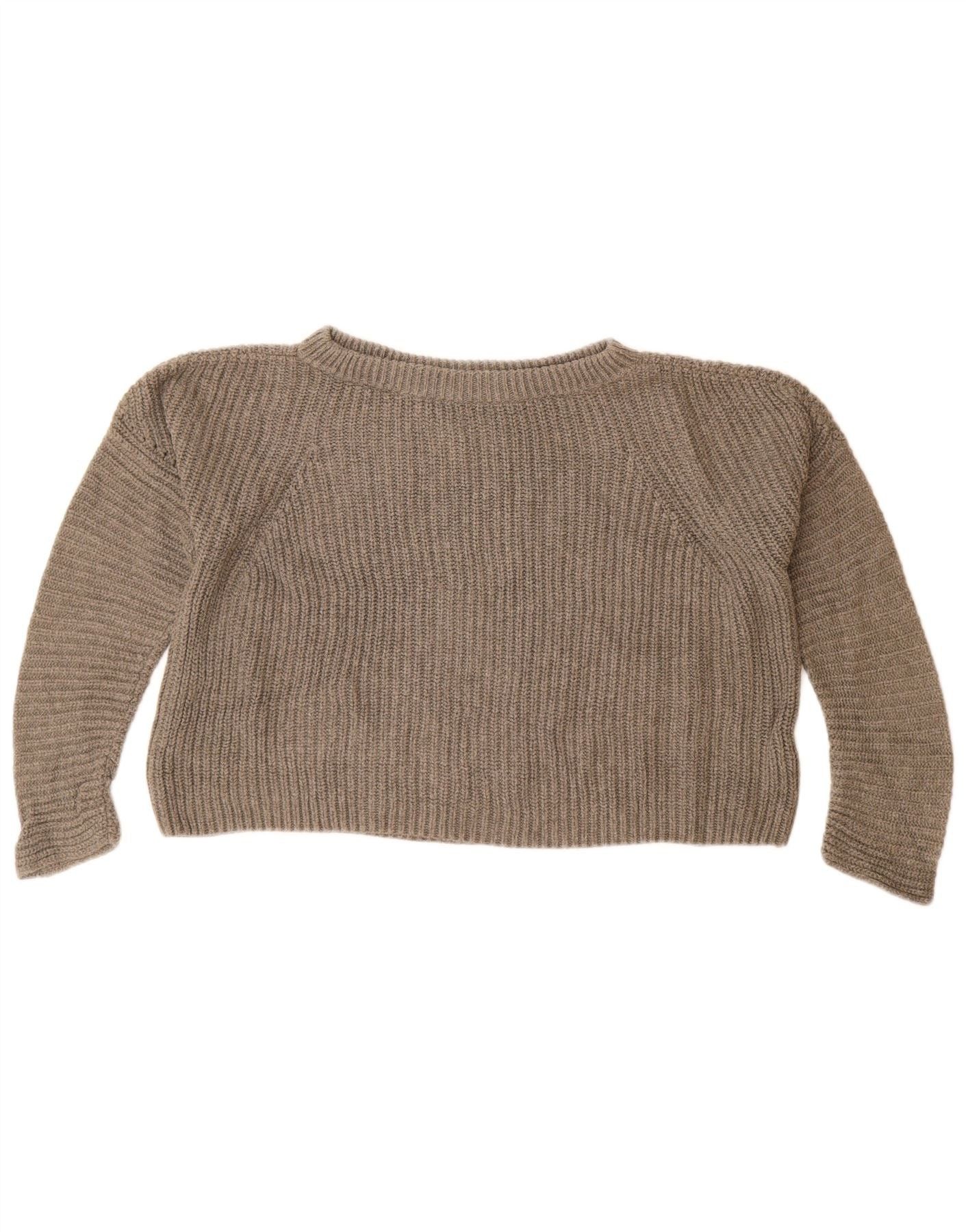Polo Ralph Lauren Womens Boat Neck Jumper Sweater UK 10 Small Grey Cotton Size L / US 10 / IT 46 - 1 Thumbnail
