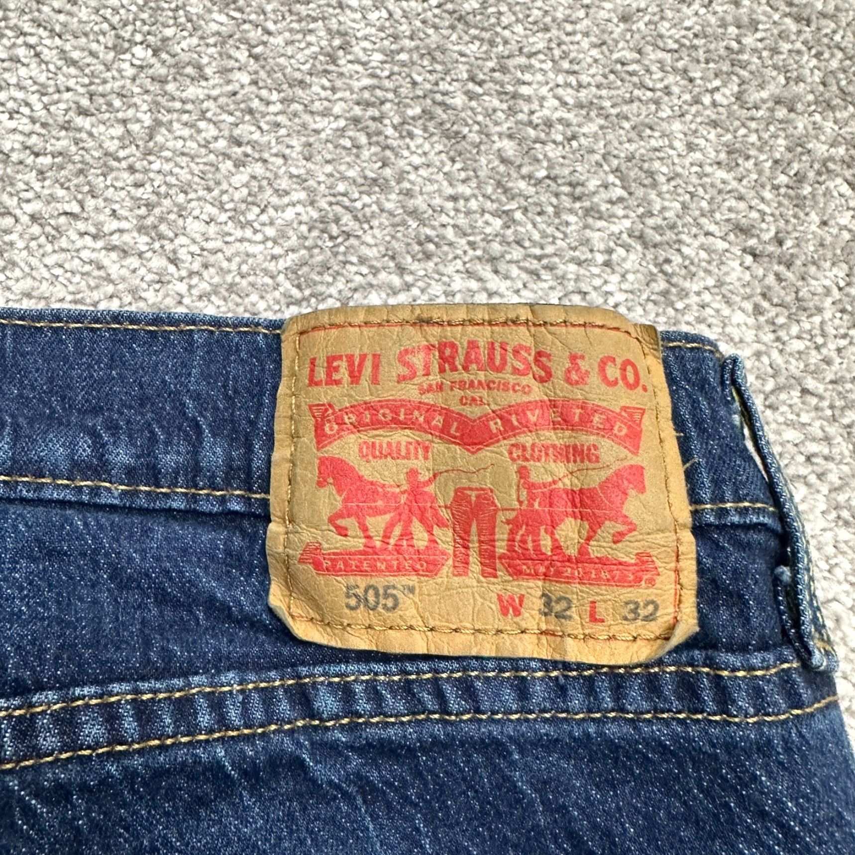 Levi's Levi's 505 Jeans Mens 32 Blue Denim Straight Mid Rise 5-Pocket USA Classic Size US 32 / EU 48 - 6 Thumbnail
