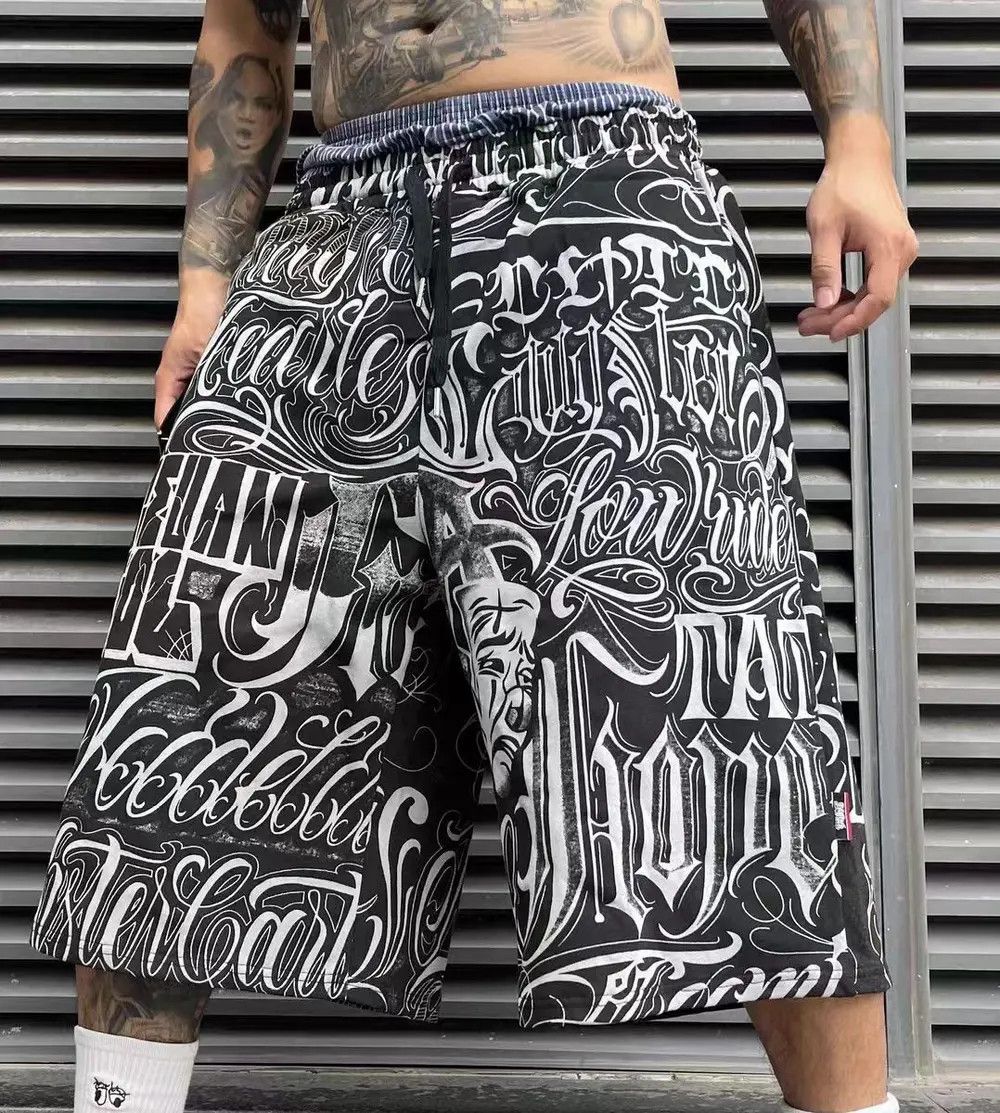 Designer × Japanese Brand × Vintage Hip Hop Tattoo Loose Casual Shorts Size US 28 / EU 44 - 2 Thumbnail