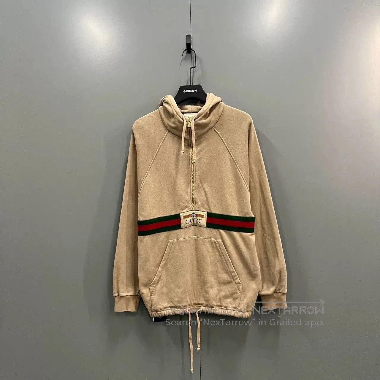 Gucci gucci beige half-zip hoodie in xs. Size US XS / EU 42 / 0 - 1 Thumbnail