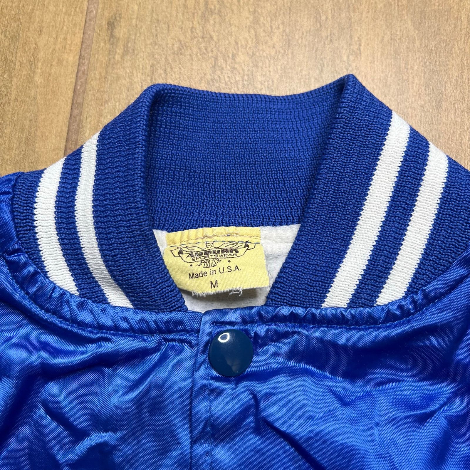 Vintage Vintage Nevada State Satin Jacket USA Blue Snap Bomber M Size US M / EU 48-50 / 2 - 11 Thumbnail