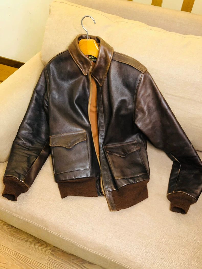 The Real McCoy's The Real McCoys A2 Leather Jacket Slim Fit Real McCoy Made Size US M / EU 48-50 / 2 - 1 Thumbnail