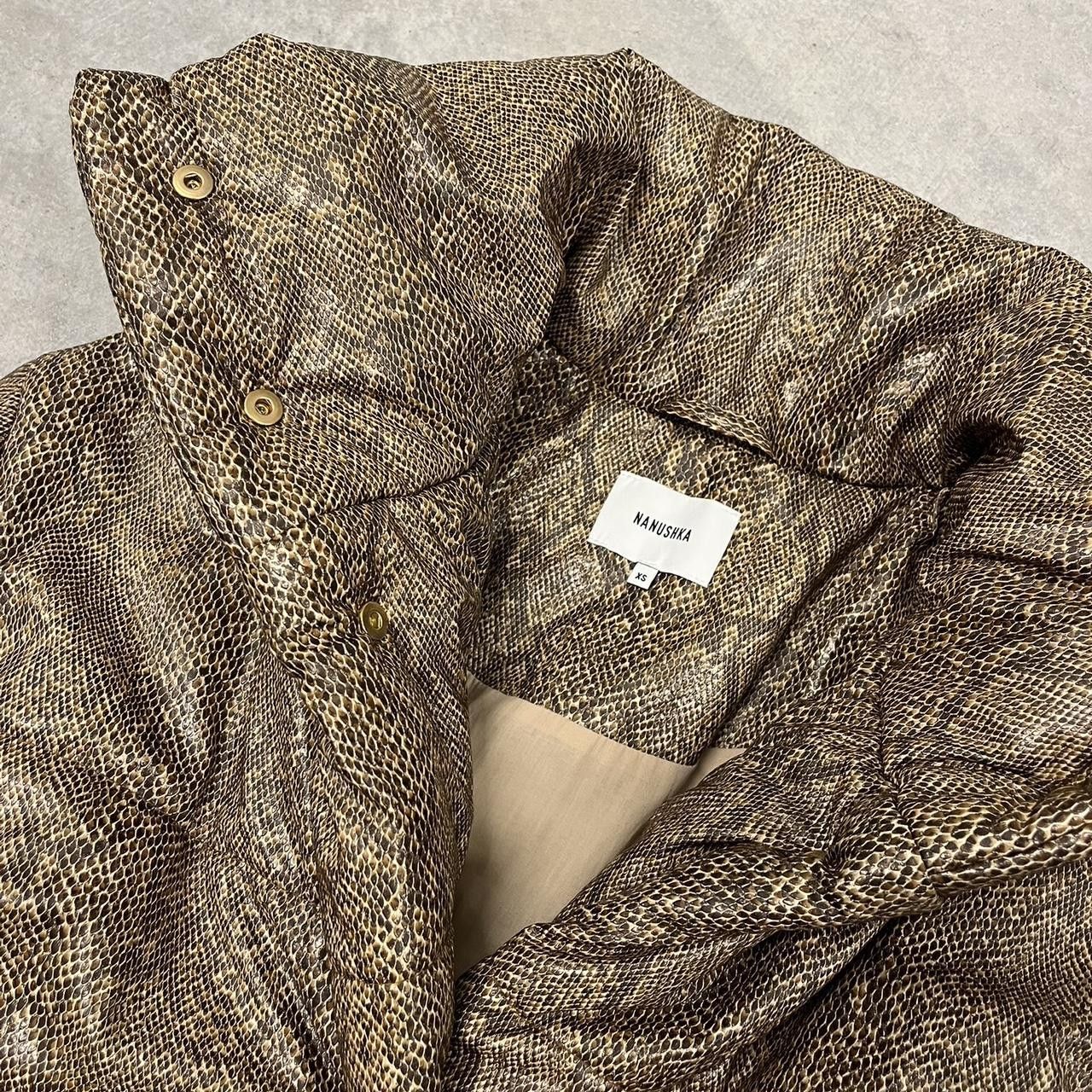 Nanushka Snakeskin Nanushka Puffer Jacket Size XS / US 0-2 / IT 36-38 - 2 Thumbnail