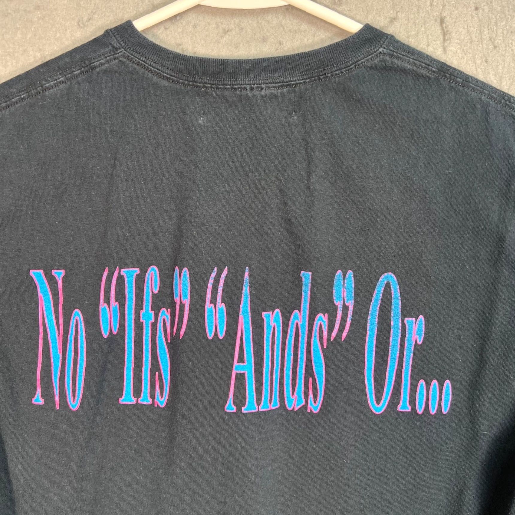 Pleasures Pleasure Graphic T-Shirt Mens Adult Medium Black Short Sleeve "No Ifs Ands Or" Size US M / EU 48-50 / 2 - 7 Thumbnail