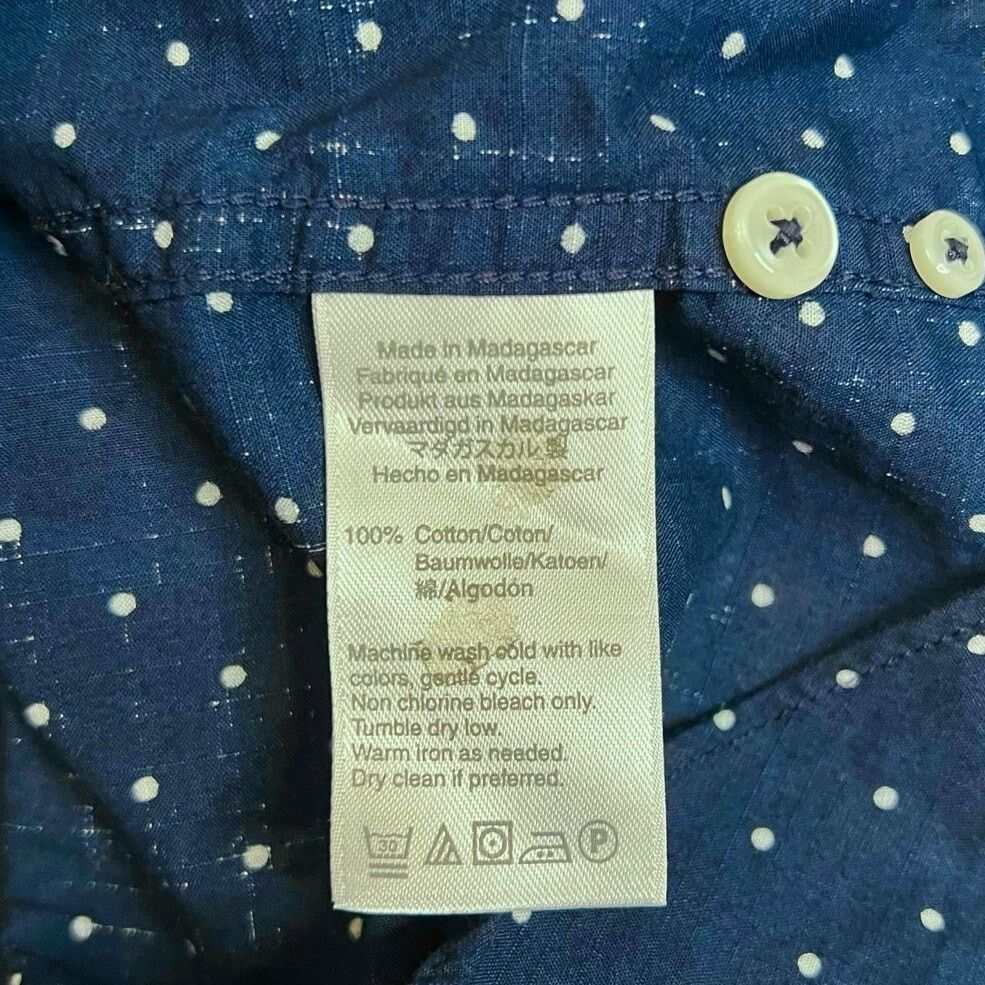 J.Crew J.Crew Classic Fit Polka Dot Short Sleeve Shirt Navy Blue Size US M / EU 48-50 / 2 - 7 Thumbnail