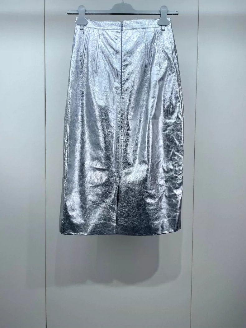 Balenciaga Balenciaga Silver Skirt Size 24" / US 00 / IT 34 - 2 Thumbnail