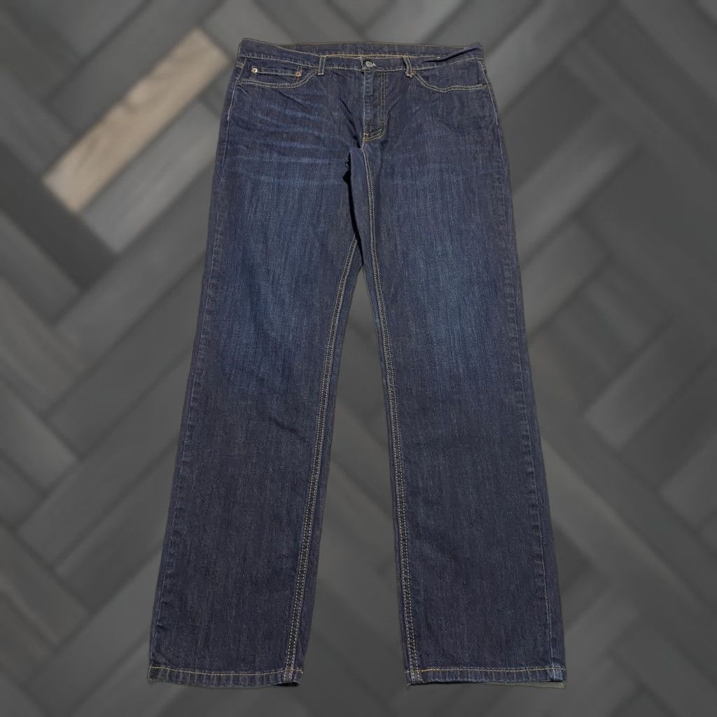 Levi's Levi's 541 Jeans Mens 36x34 Dark Wash Straight Fit Denim Stretch 18181 Regular 5-Pocket Levi's Logo Blue Jeans Mens Size US 36 / EU 52 - 1 Thumbnail