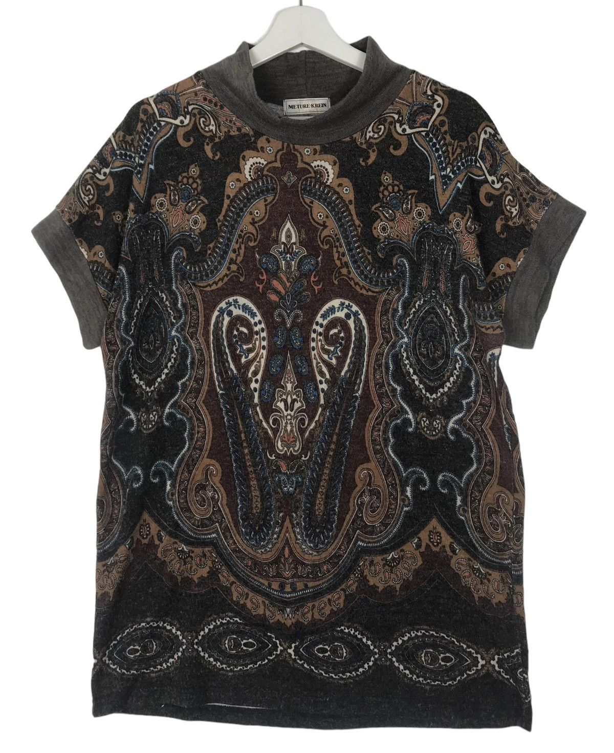 Aran Isles Knitwear 🔥 METURE KREIN PAISLEY KNIT SHORT SLEEVE Size US M / EU 48-50 / 2 - 1 Thumbnail