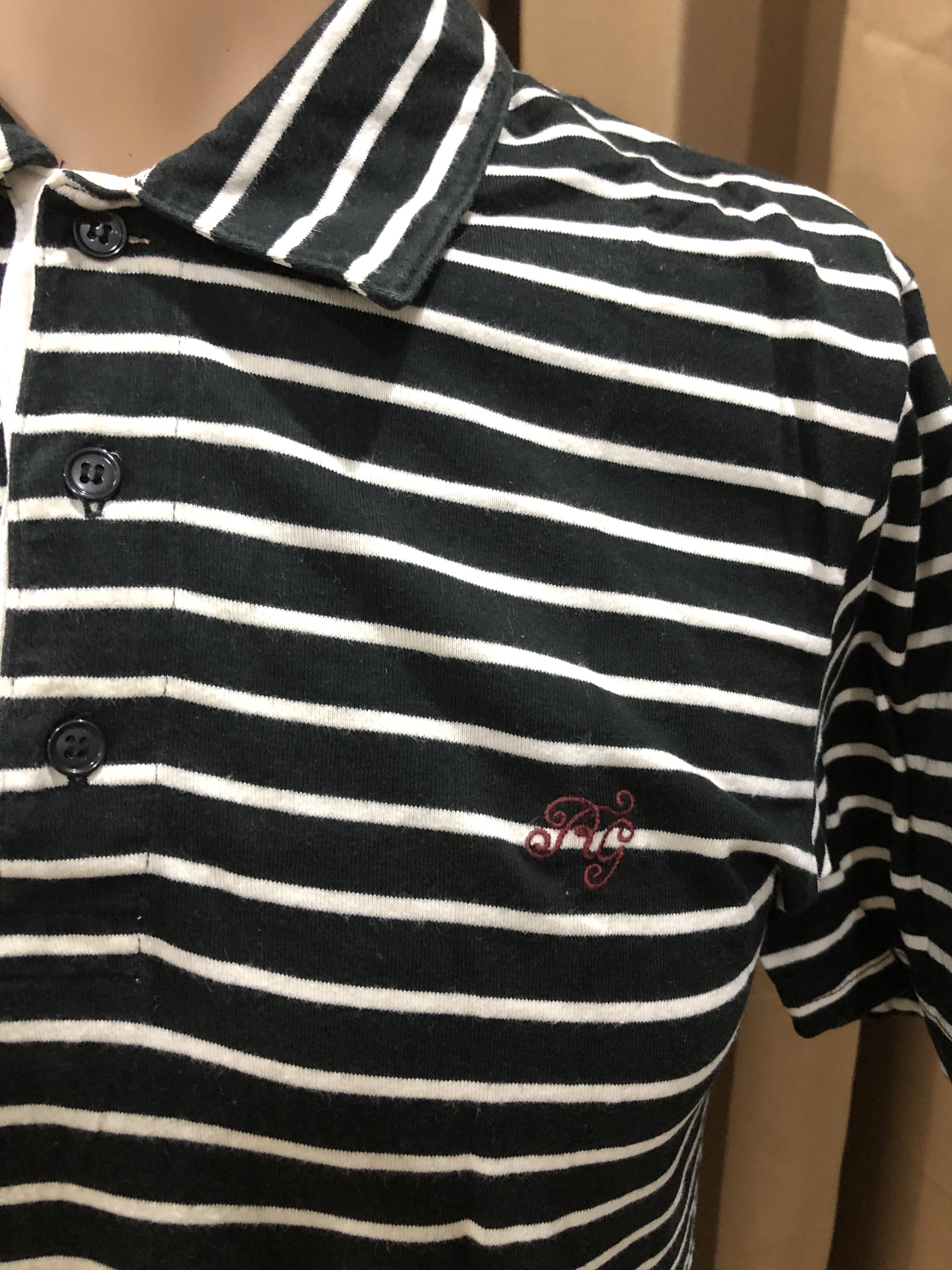 Japanese Brand × RUDE GALLERY Rude Gallery stripe collar t shirt Size US M / EU 48-50 / 2 - 2 Thumbnail
