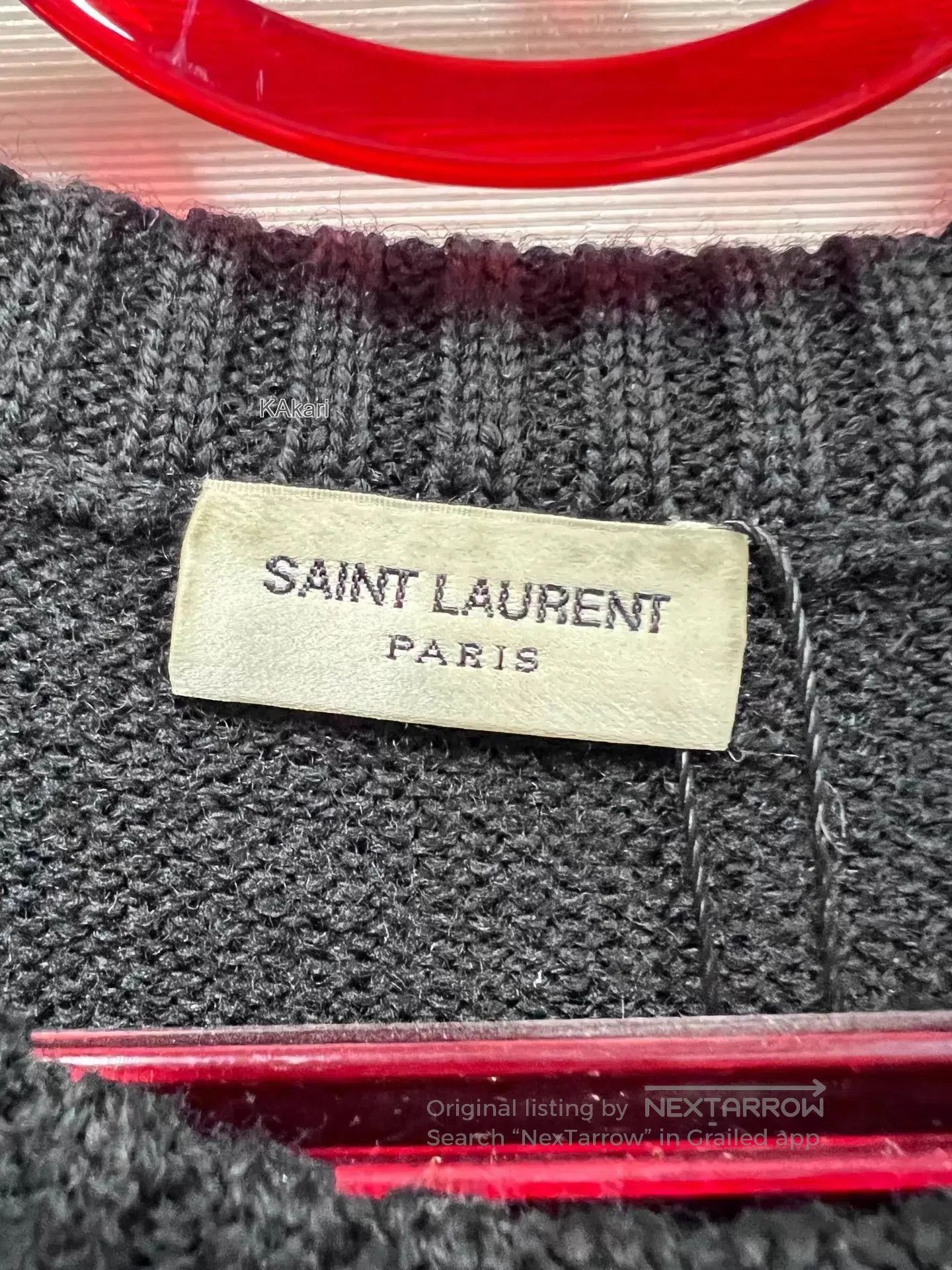 Saint Laurent Paris Black Dinosaur Graphic Long Sleeve Sweater. Size US XS / EU 42 / 0 - 3 Thumbnail