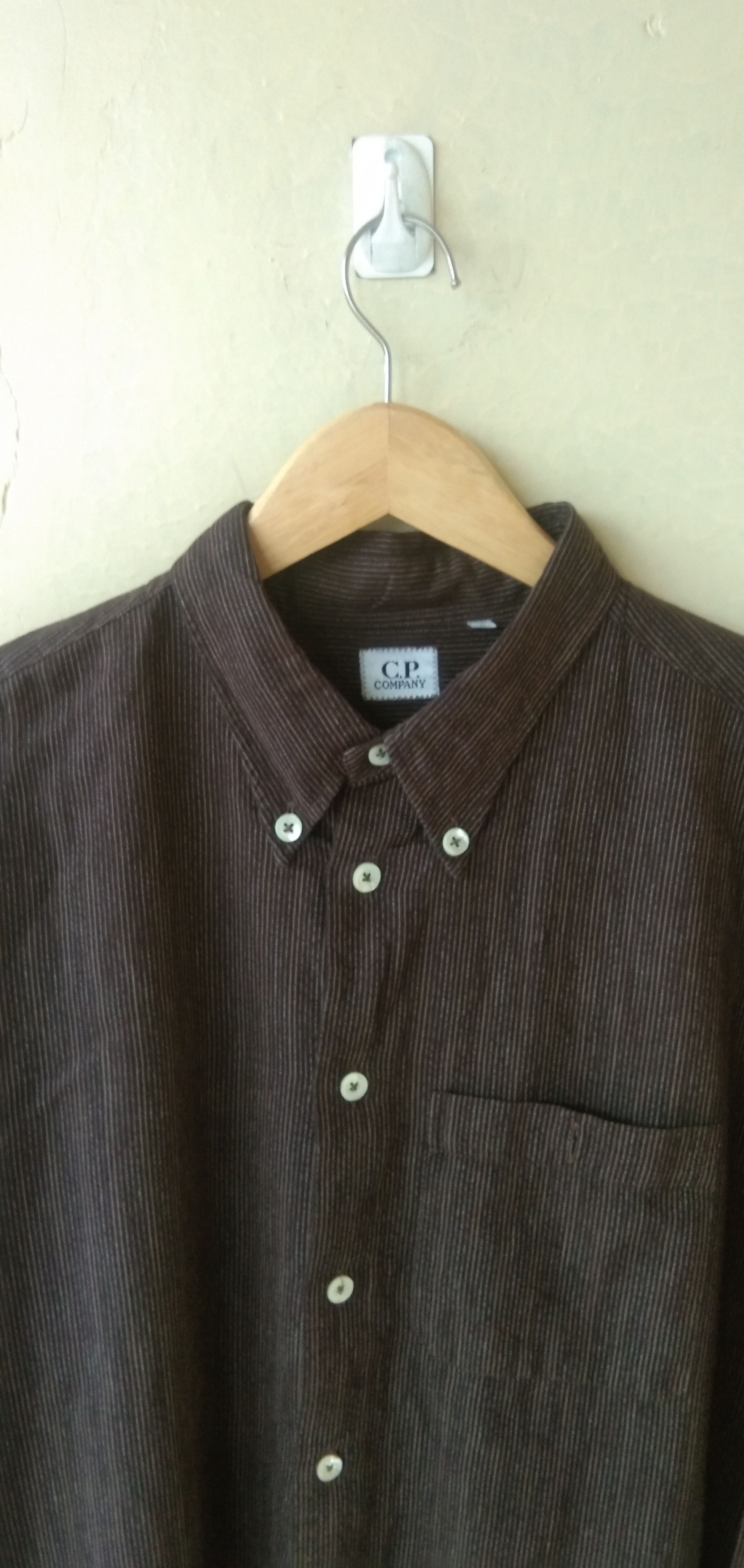 C.P. Company × Vintage Cp company brown stripe button shirt Size US XL / EU 56 / 4 - 2 Thumbnail