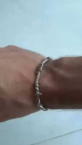 Other Silver Color Thorns Bangle Bracelet Size ONE SIZE - 4 Thumbnail
