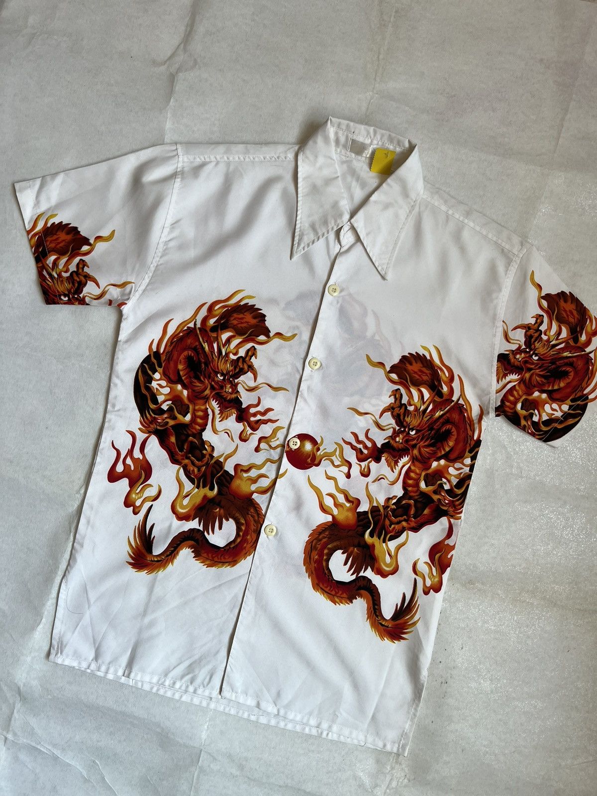 Japanese Brand Japanese Traditional Overprint Dragon Button Up Size US M / EU 48-50 / 2 - 4 Thumbnail