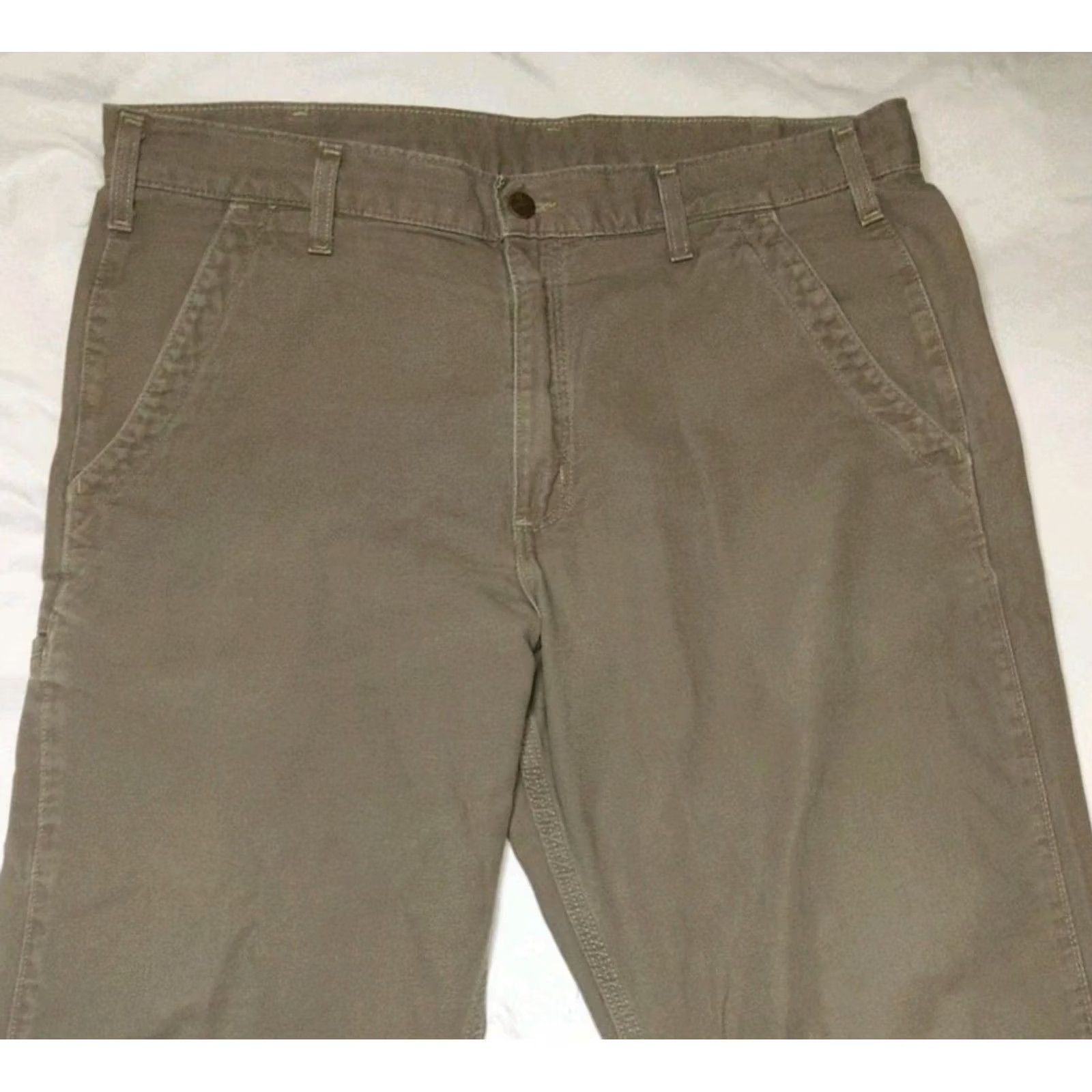 Carhartt Carhartt Pants Mens 36x32 Tan Relaxed Fit Canvas Khaki B299 MUS Pants Men Tan Relaxed 36x32 5-Pocket Khakis Workwear Casual Size US 36 / EU 52 - 4 Thumbnail