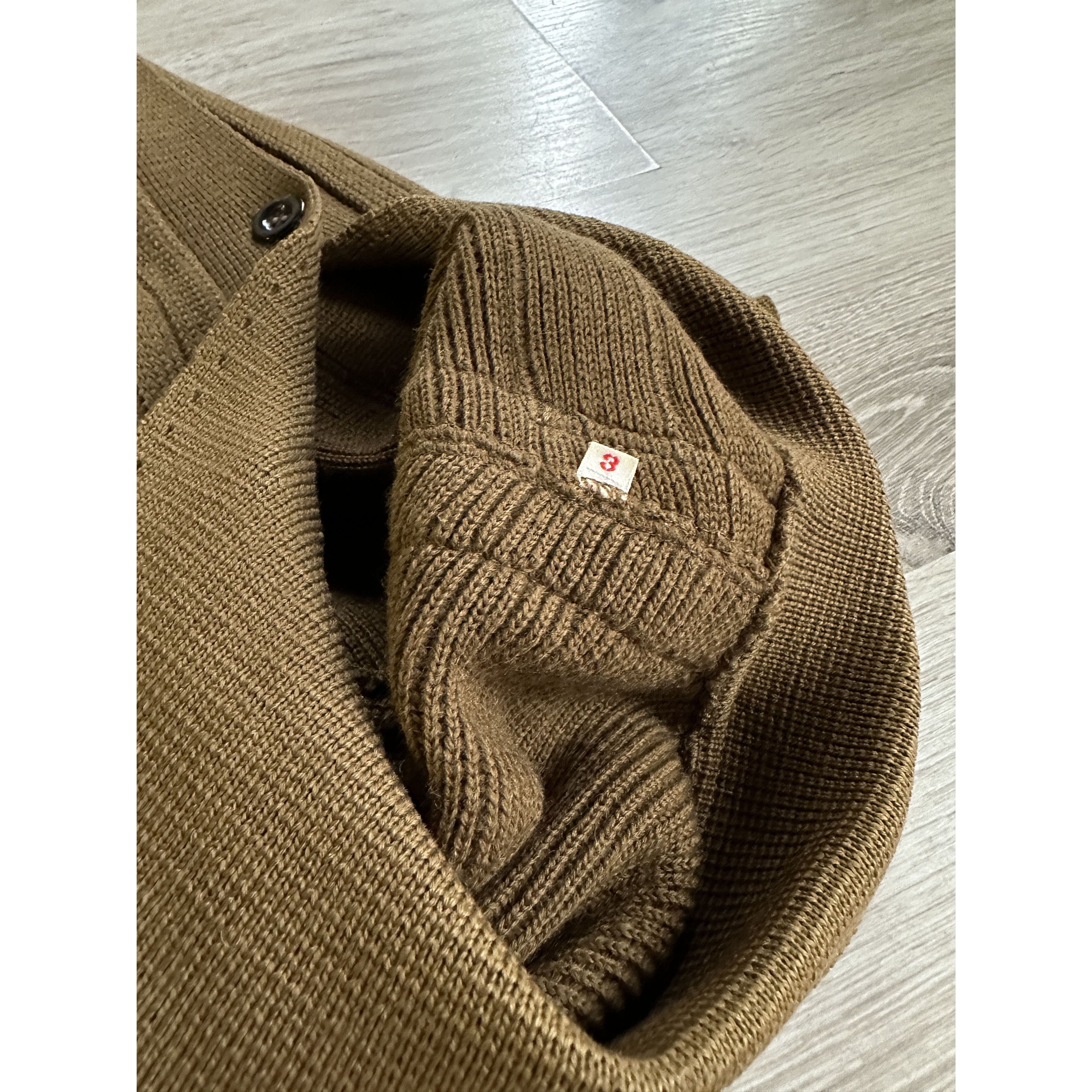 Vintage Vintage 60s French Wool Knitted Cardigan Sweater 7909AC Size US L / EU 52-54 / 3 - 5 Thumbnail
