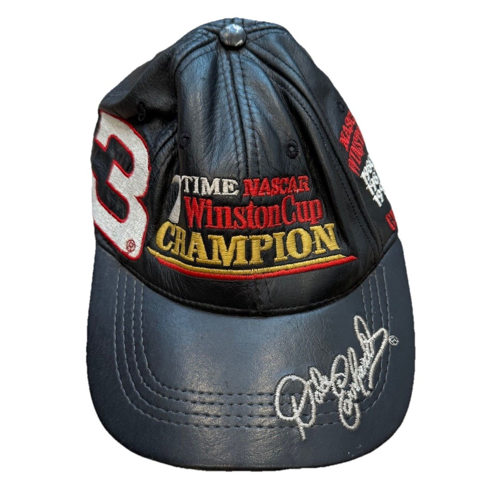 NASCAR Vintage Dale Earnhardt Hat Cap Leather Clasp Back Cap Size ONE SIZE - 1 Thumbnail