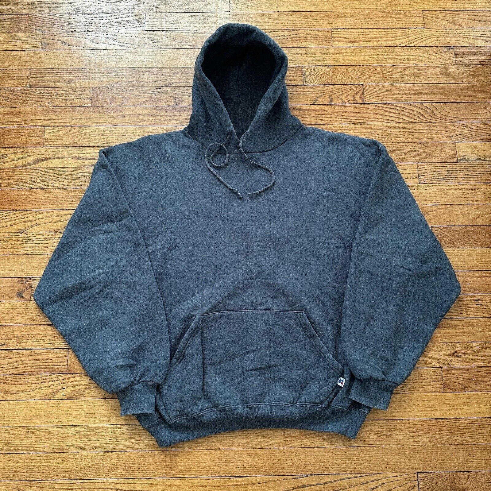 Vintage Russell Athletic Charcoal Gray Hoodie Size XL Kanye