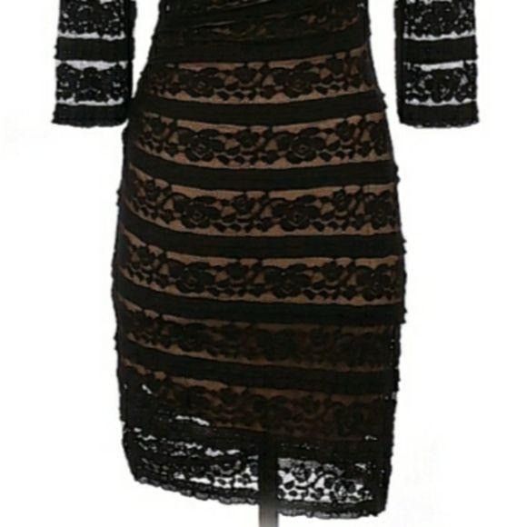 Vintage Studio M Gothic Lace Bodycon Asymmetrical Neckline Long Slee Size XS / US 0-2 / IT 36-38 - 8 Thumbnail