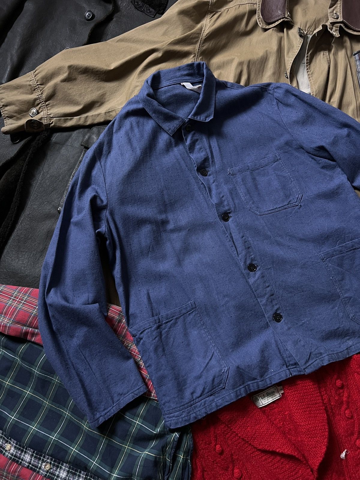 Le Laboureur Vintage 50s Laboureur Chore Light Jacket Workwear Shirt Size US L / EU 52-54 / 3 - 4 Thumbnail