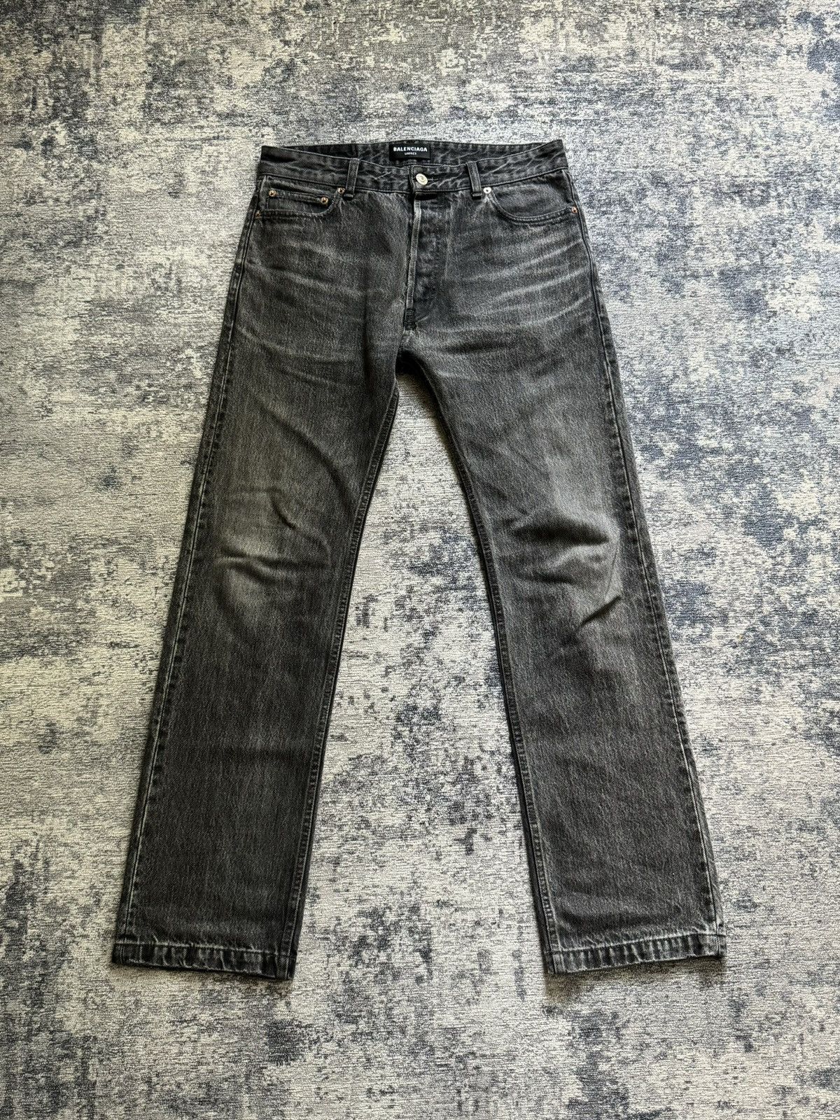 image of Balenciaga 2021 Japanese Distressed Denim in Black, Men's (Size 31)