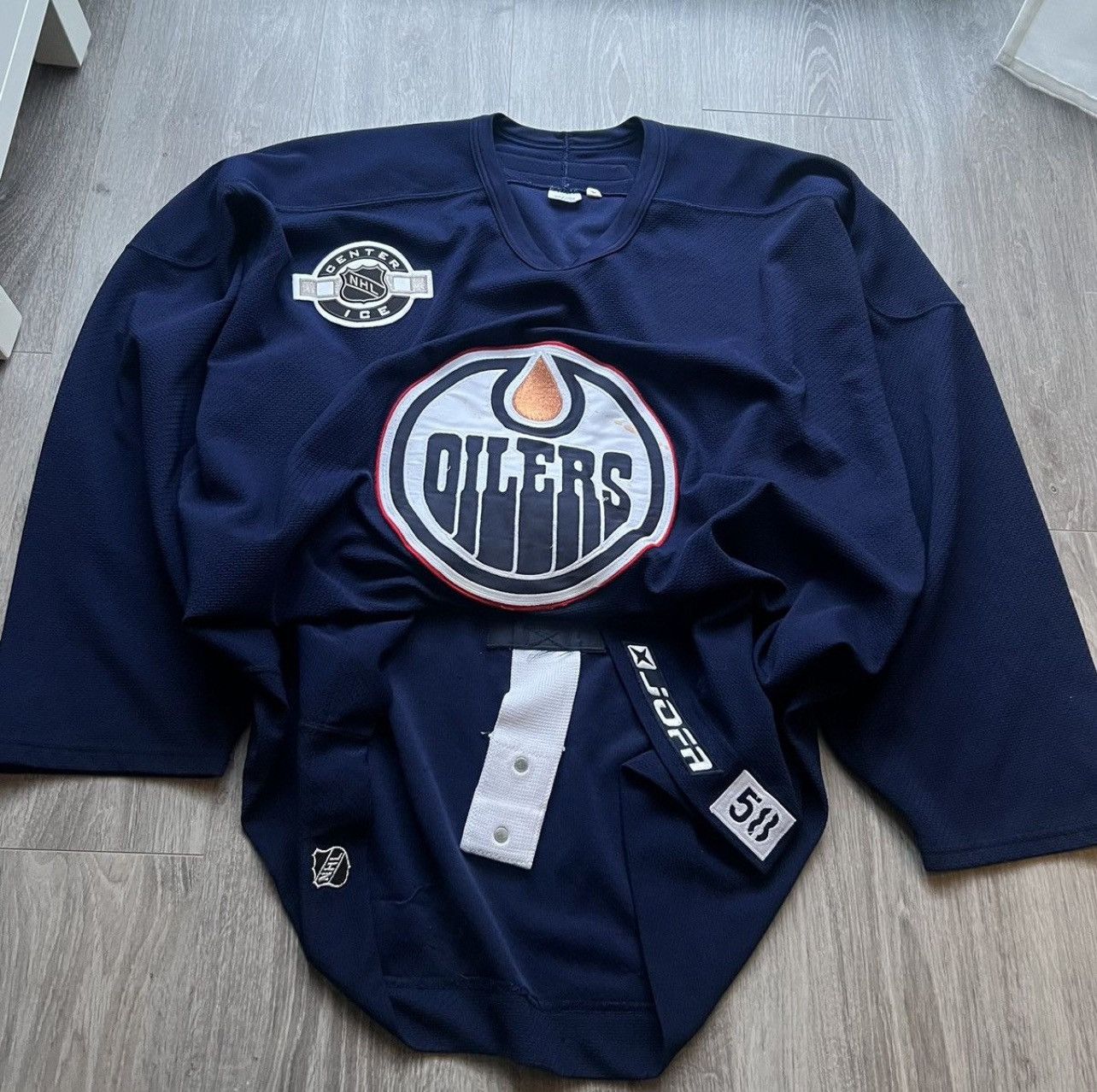Vintage Edmonton oilers Hockey Jersey game worn