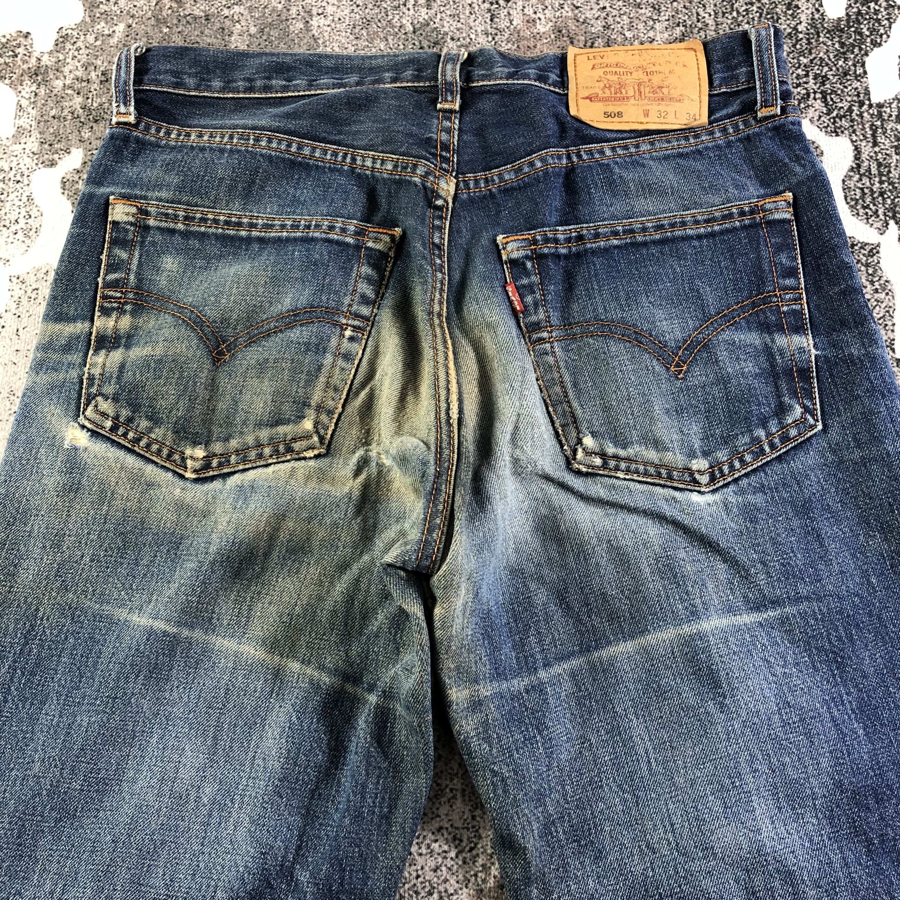 Levi's Vintage Levis 508 Jeans Dirty Blue Denim KJ2356 Size US 32 / EU 48 - 4 Thumbnail