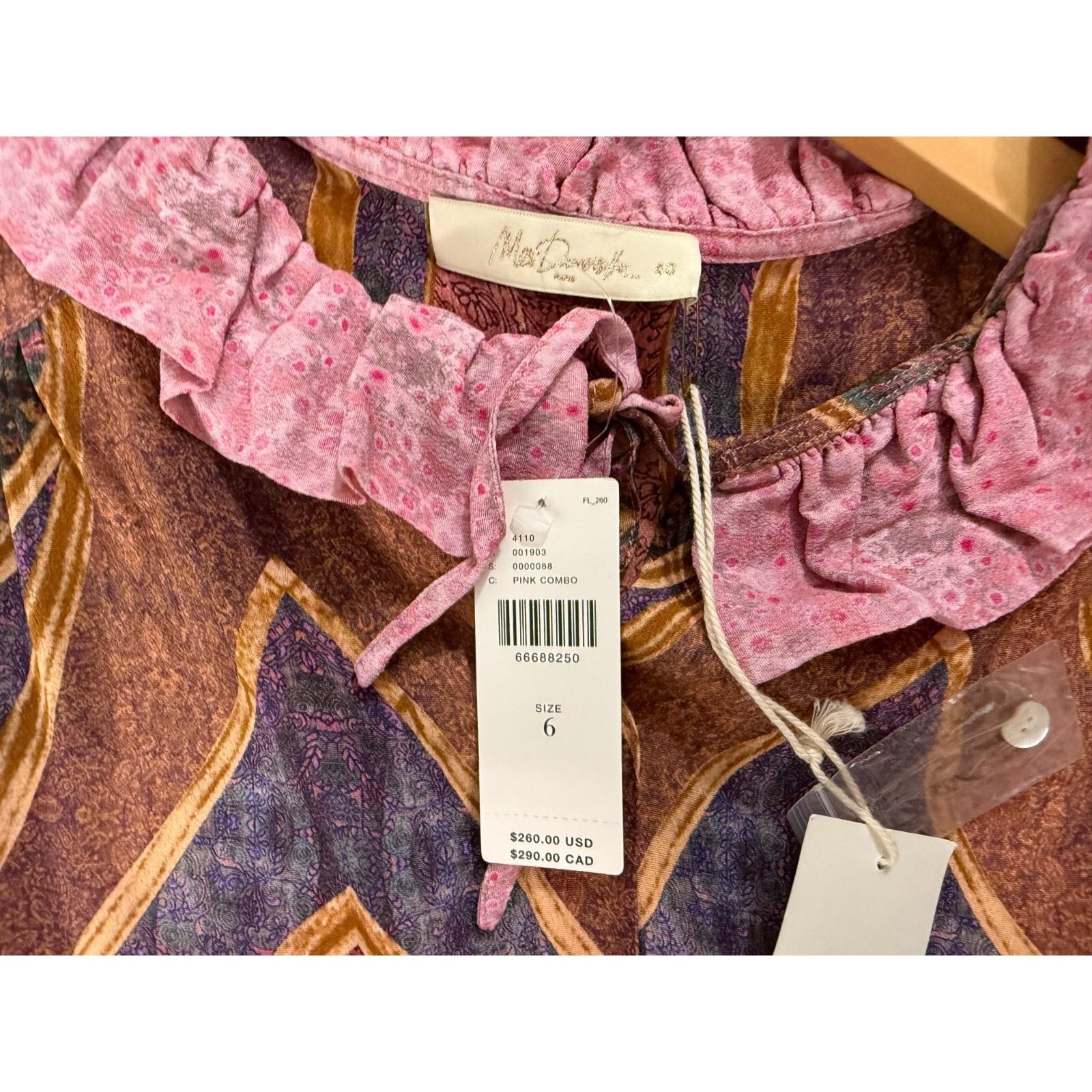 Mes Demoiselles Mes Demoiselles Baclia Printed Blouse Size 40 US 6 NWT mspr Size S / US 4 / IT 40 - 3 Thumbnail