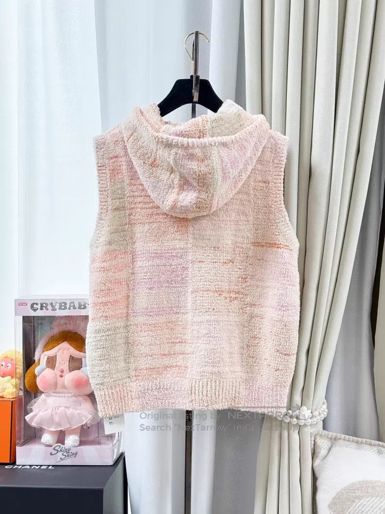 Chanel Chanel Orange dyed thick thread knitted vest jacket Size M / US 6-8 / IT 42-44 - 3 Thumbnail
