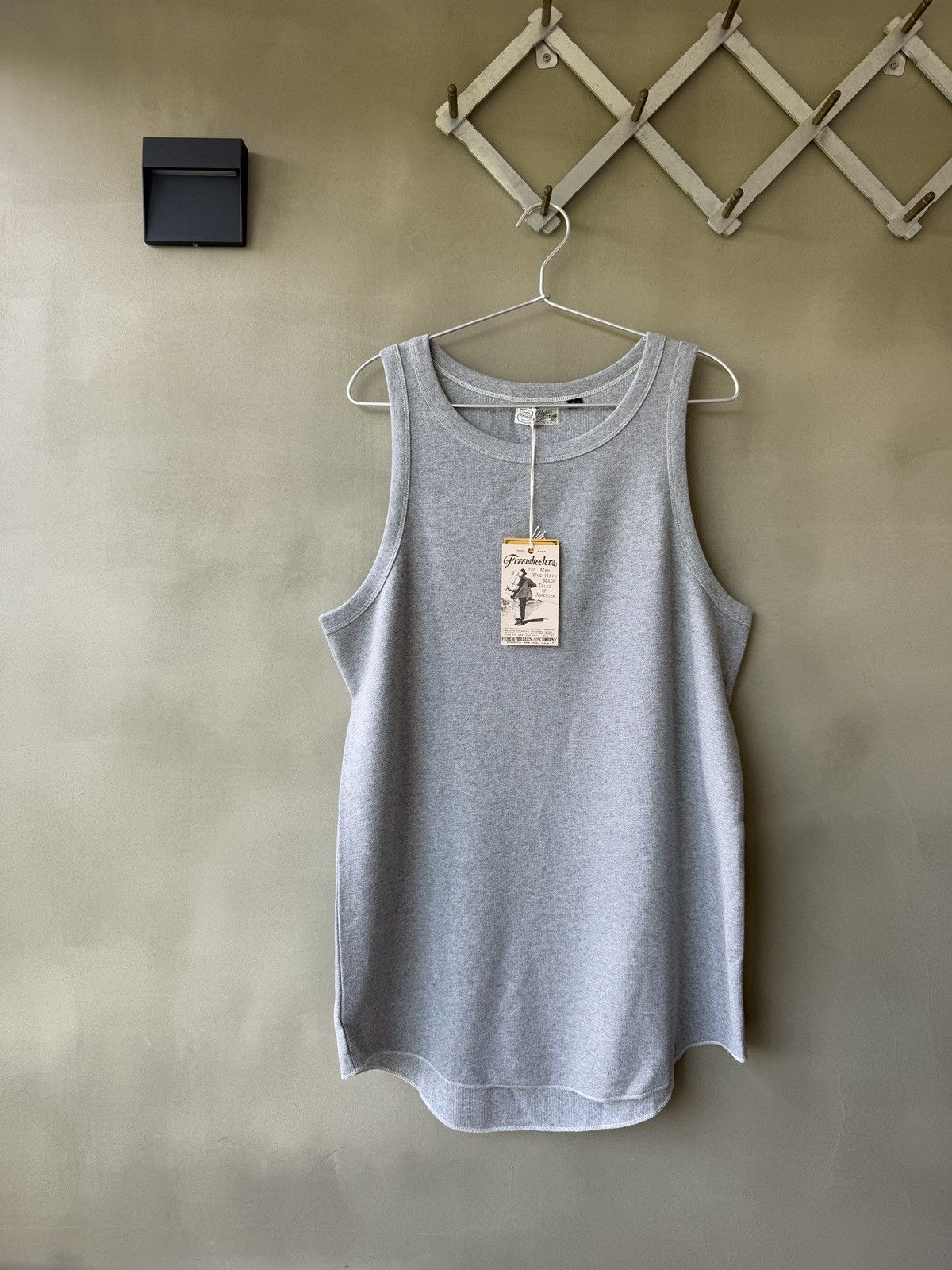 Freewheelers Freewheelers Japan Power Wear Grey Cotton Mens Tank Top New Size US L / EU 52-54 / 3 - 5 Thumbnail