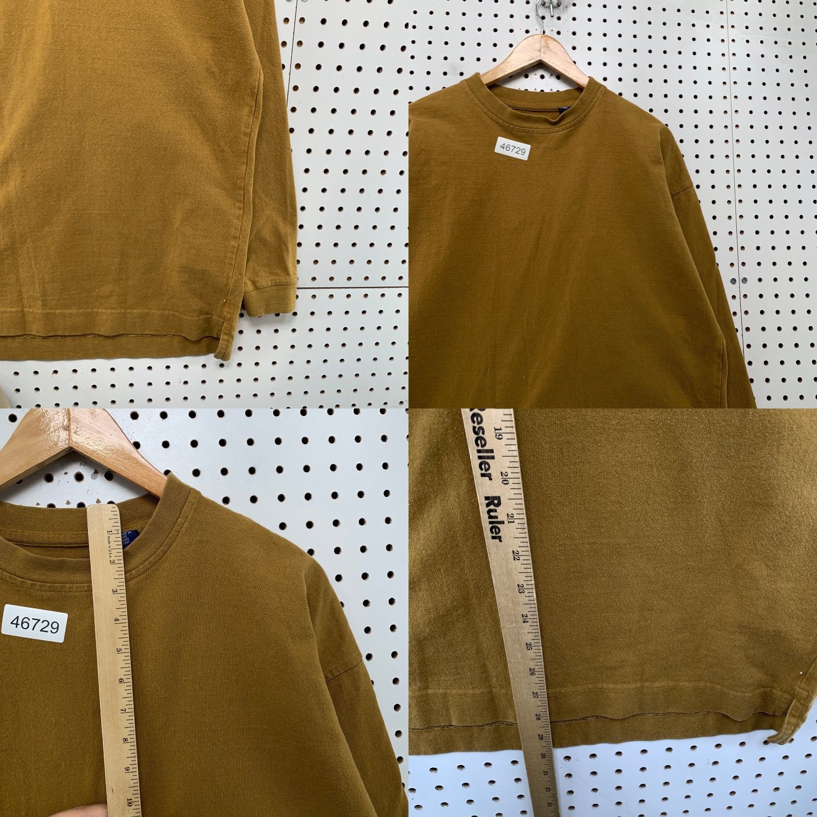 VINTAGE Gap Shirt Mens Large Brown Long Sleeve Heavyweight 100% Cotton