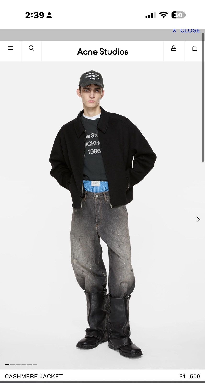 Acne Studios Acne Studios Black Cashmere Jacket Size US S / EU 44-46 / 1 - 2 Thumbnail