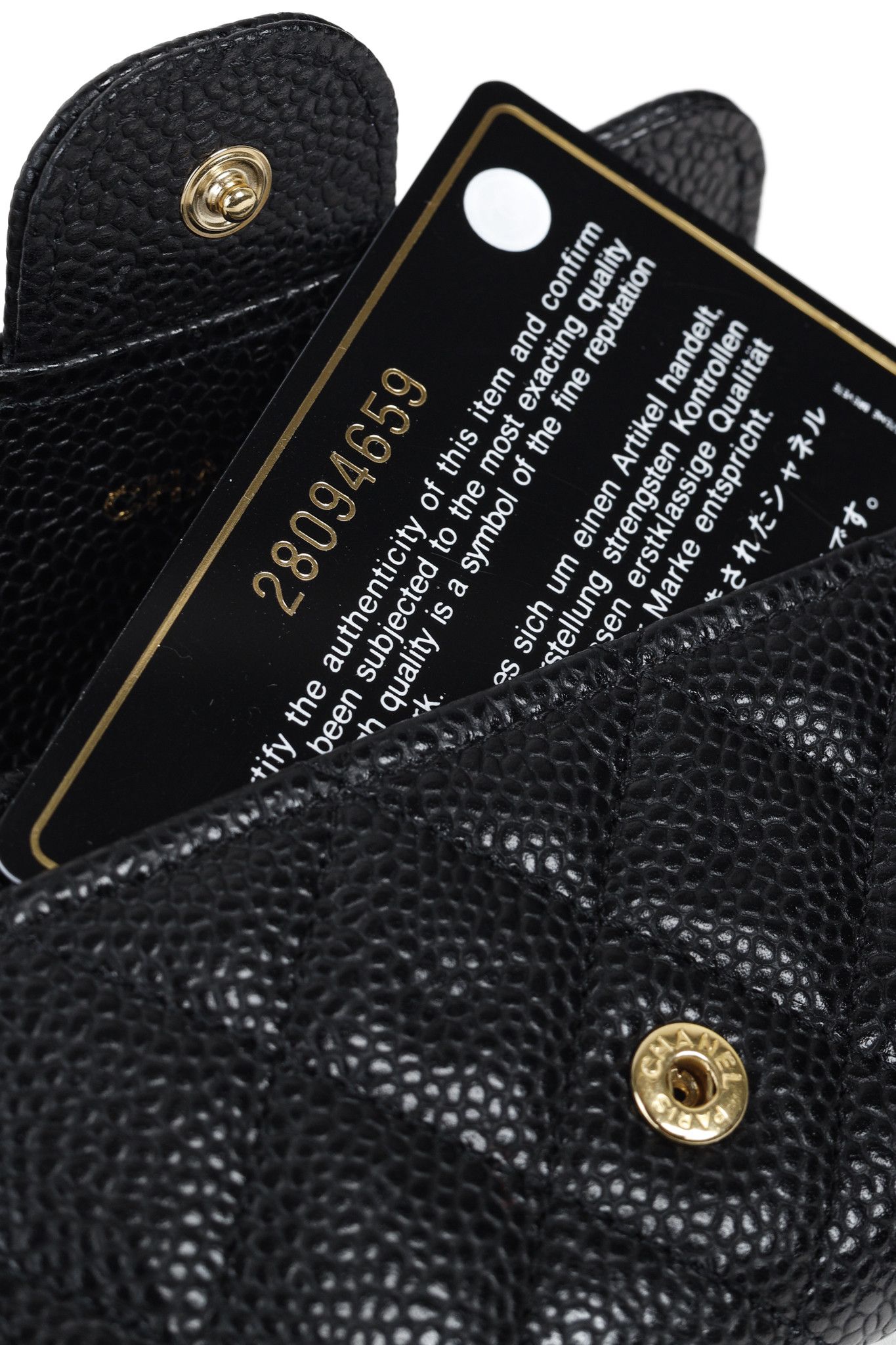 Chanel Chanel Black Caviar Leather Flap Card Holder Wallet Size ONE SIZE - 11 Thumbnail