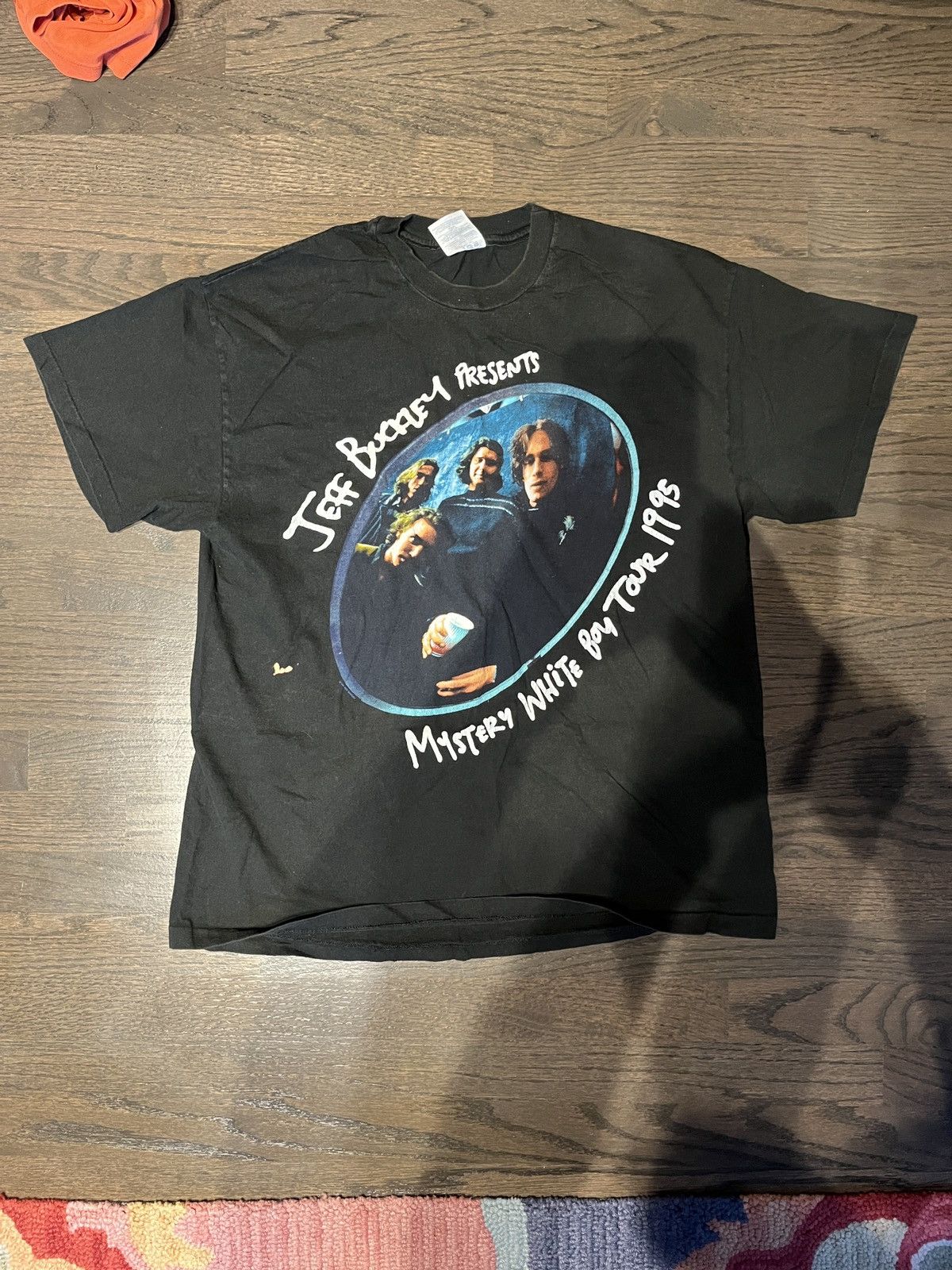 image of Band Tees Jeff Buckley Mystery Whiteboy Tour 1995 in Black, Men's (Size XL)