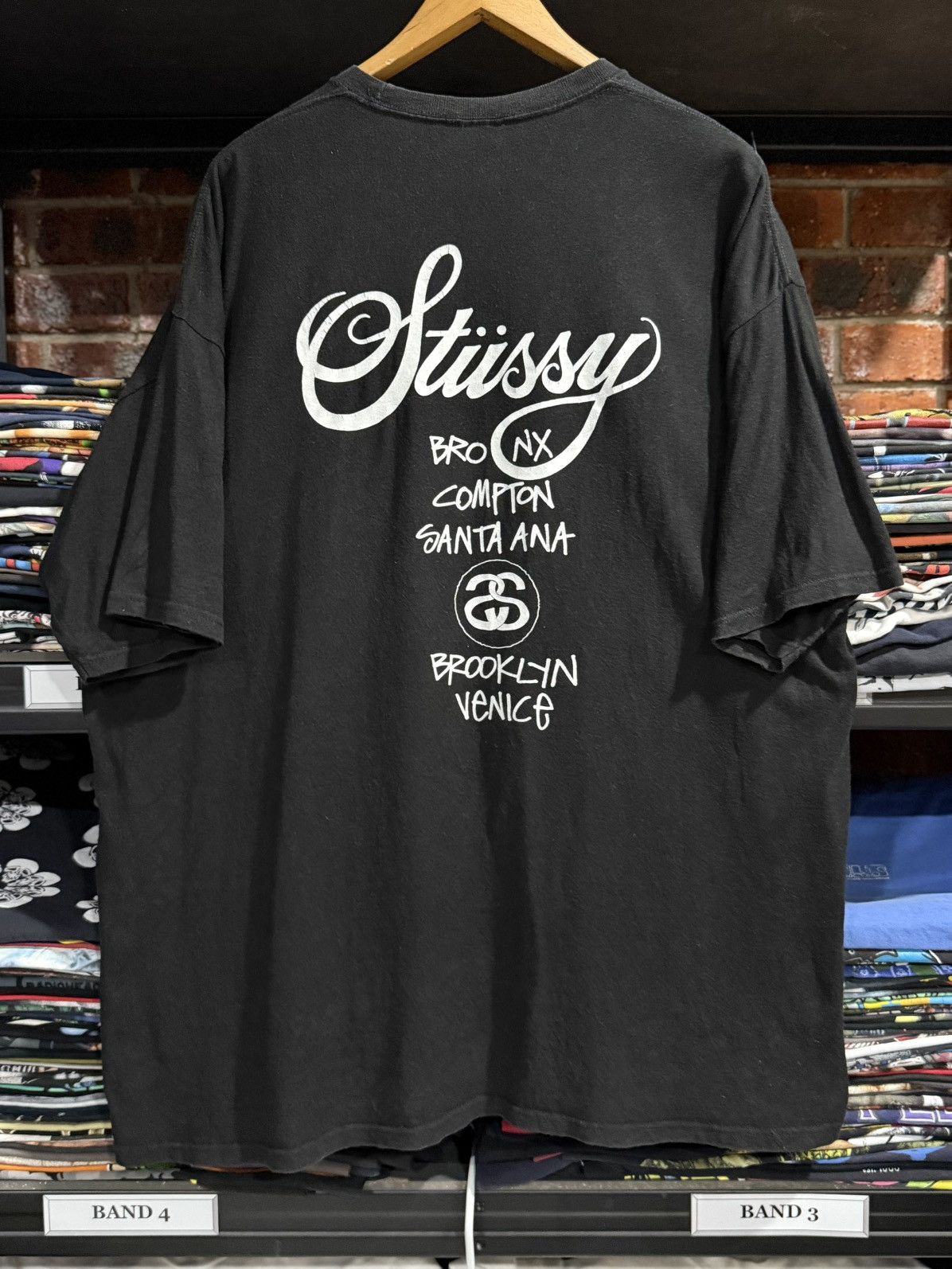 Stussy × Vintage Vintage Stussy Tour Over Size Faded Tee Size US XXL / EU 58 / 5 - 2 Thumbnail