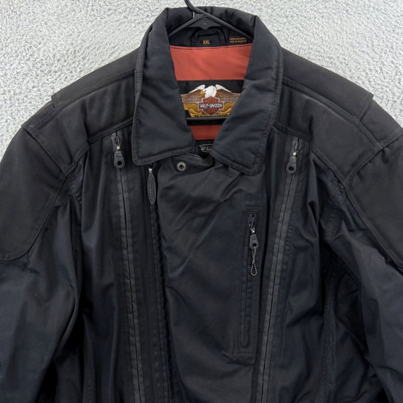 Harley Davidson VINTAGE Harley-Davidson FXRG Motorcycle Jacket Mens 2XL Black Bike Outer Zip All Seasons Size US XXL / EU 58 / 5 - 3 Thumbnail