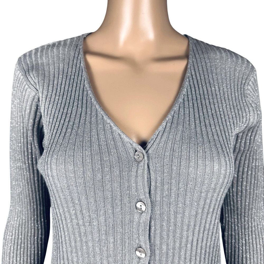 Other Vintage Clio Silk Knit Sparkle Long Sleeve Cardigan Size M Size M / US 6-8 / IT 42-44 - 2 Thumbnail