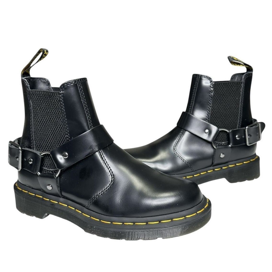Dr. Martens DR. MARTENS Wincox Smooth Leather Buckle Boots, Black Size US 6 / IT 36 - 1 Thumbnail
