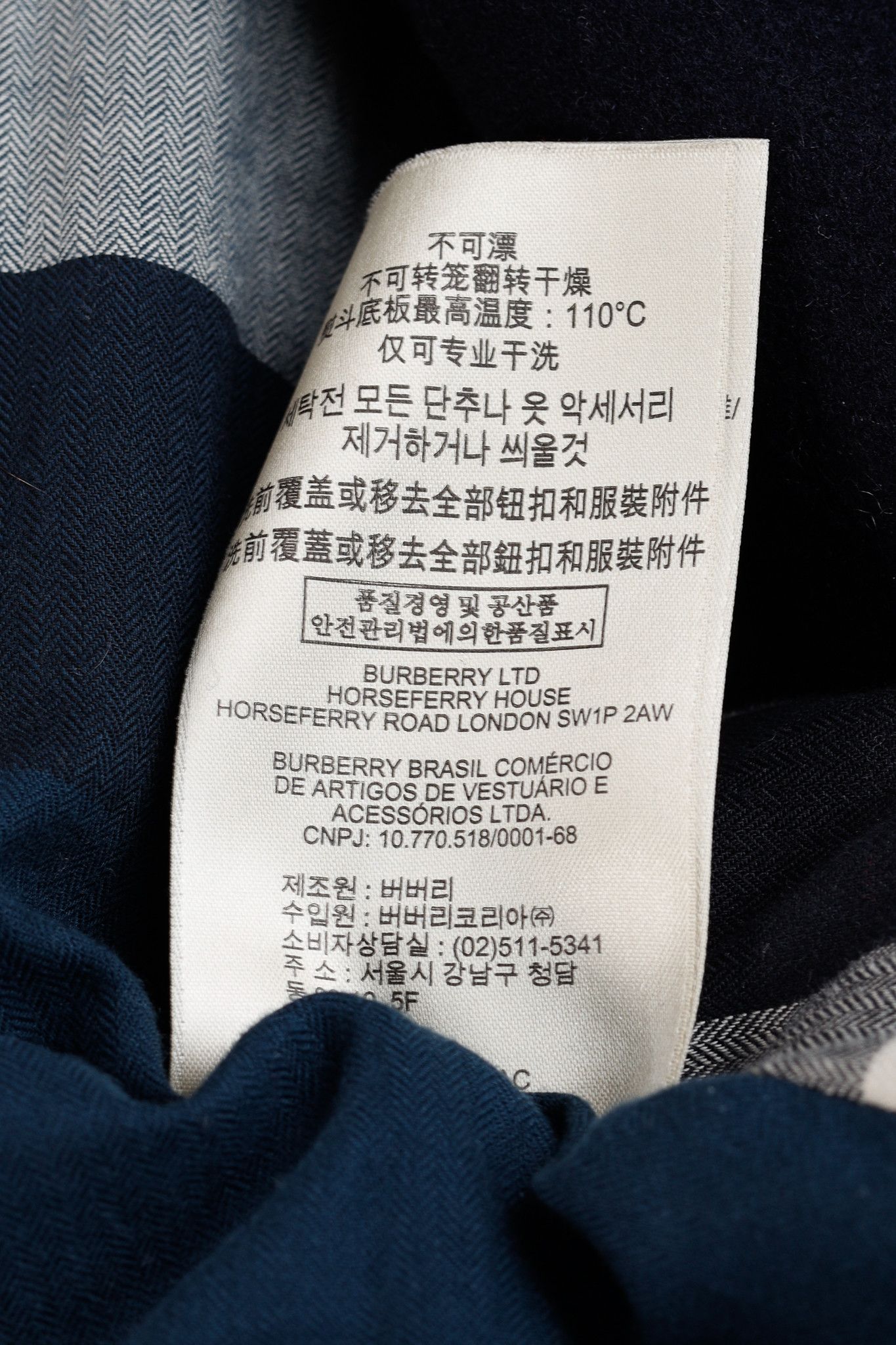 Burberry Burberry Brit Navy Wool-Blend Double-Breasted Peacoat Size US L / EU 52-54 / 3 - 13 Thumbnail