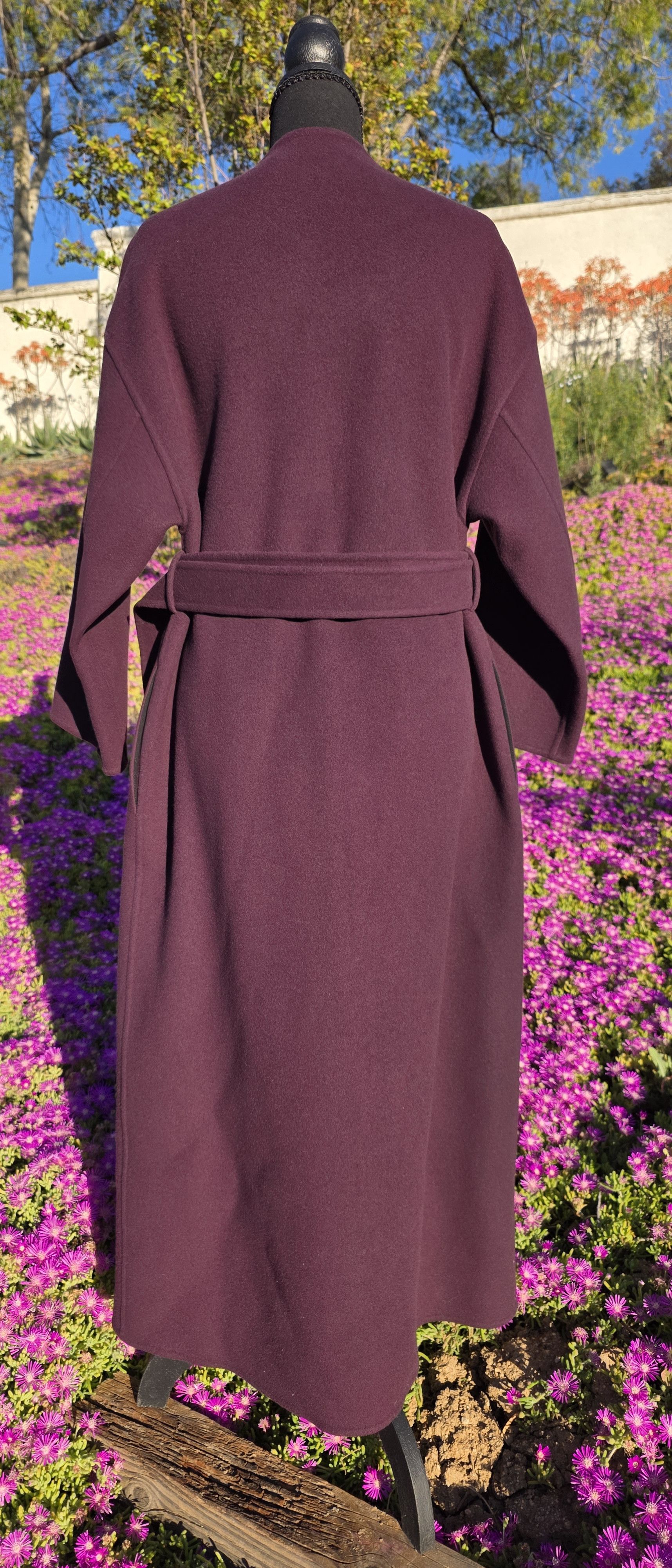 Dior Christian Dior Double Faced Belted Coat Bordeaux FR 36/US 4 Size XS / US 0-2 / IT 36-38 - 4 Thumbnail