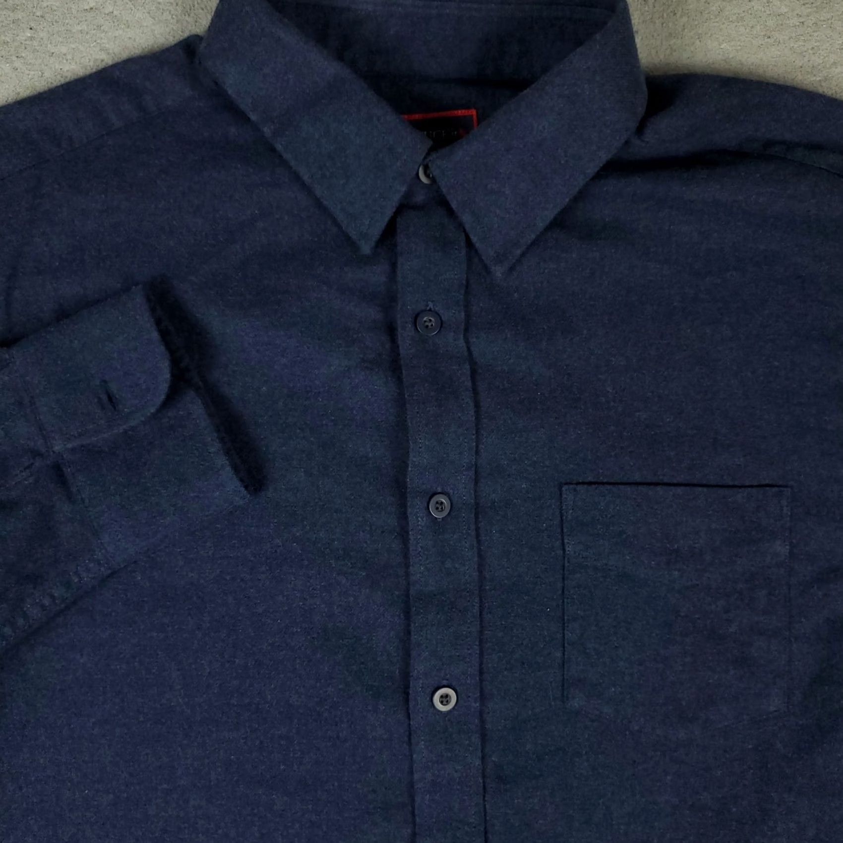 UNTUCKit UNTUCKit Shirt Mens Large Blue Flannel Button Up Long Sleeve Regular Fit Cotton Size US L / EU 52-54 / 3 - 2 Thumbnail