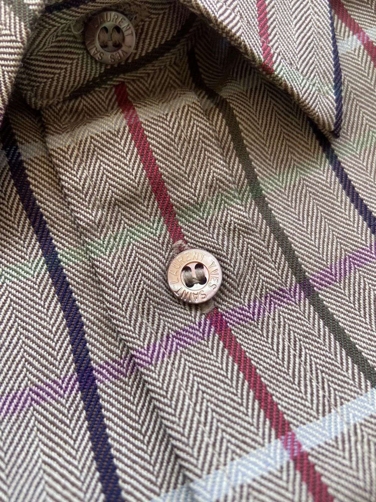 Yves Saint Laurent Yves Saint Laurent Plaid Flannel Shirt Size US M / EU 48-50 / 2 - 6 Thumbnail