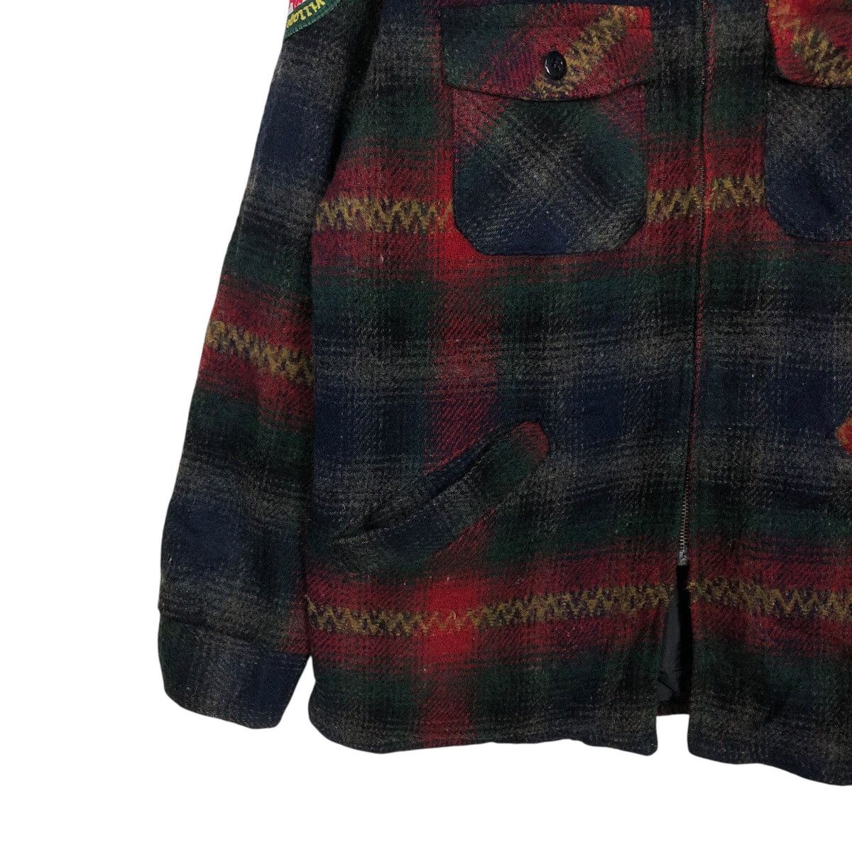 Vintage 📌Vintage Wool Work Jacket Melton Tartan Design Blanket Size US L / EU 52-54 / 3 - 5 Thumbnail