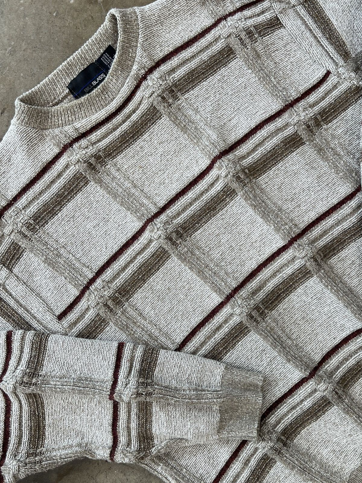 Vintage Vintage 90s Bill Bass Woven Knit Sweater Large Size US L / EU 52-54 / 3 - 1 Thumbnail